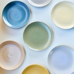 assiettes à dessert en grès